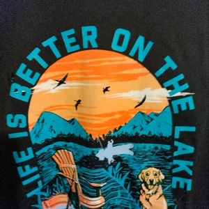 Brand new long sleeve life is better on the lake shirt extra large